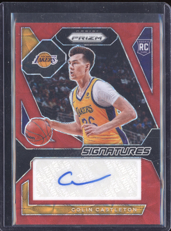 Colin Castleton 2023-24 Panini Prizm RSI-CNC Red Choice Rookie Signatures RC 3/88