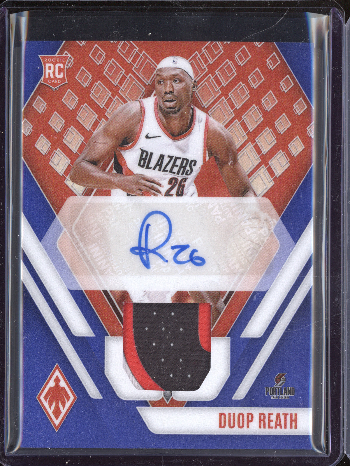 Duop Reath 2023-24 Panini Phoenix RJA-DPR Rookie Jersey Auto Blue RC 20/25