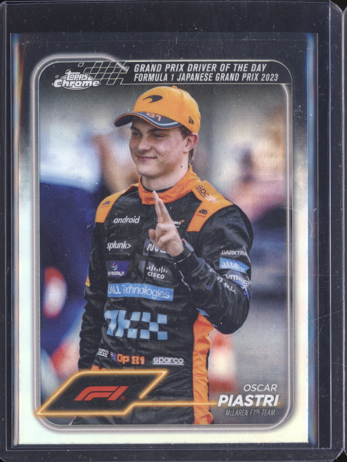 Oscar Piastri 2024 Topps Chrome 174 Refractor