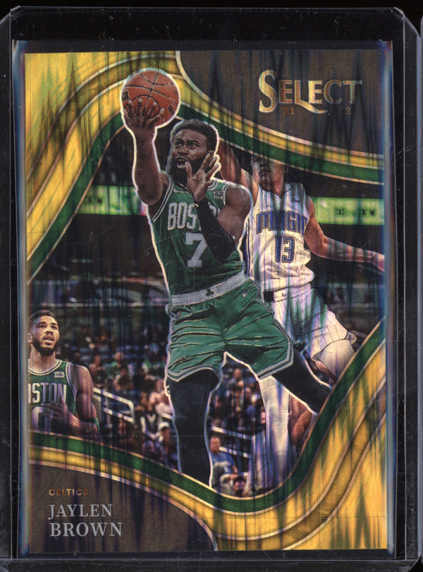 Jaylen Brown 2021-22 Panini Select 294 Gold Flash 3/10