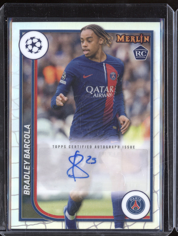 Bradley Barcola 2023-24 Topps Merlin UCC AU-BB Refractor Autograph RC