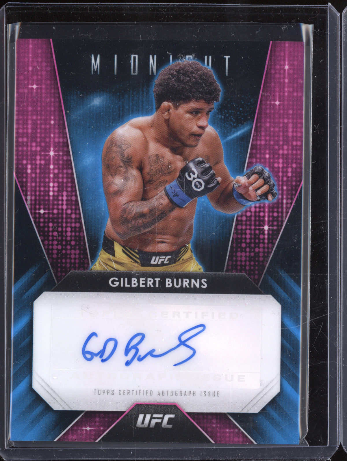 Gilbert Burns 2024 Topps Midnight UFC GG-GBS Glimmer Graphs Autograph