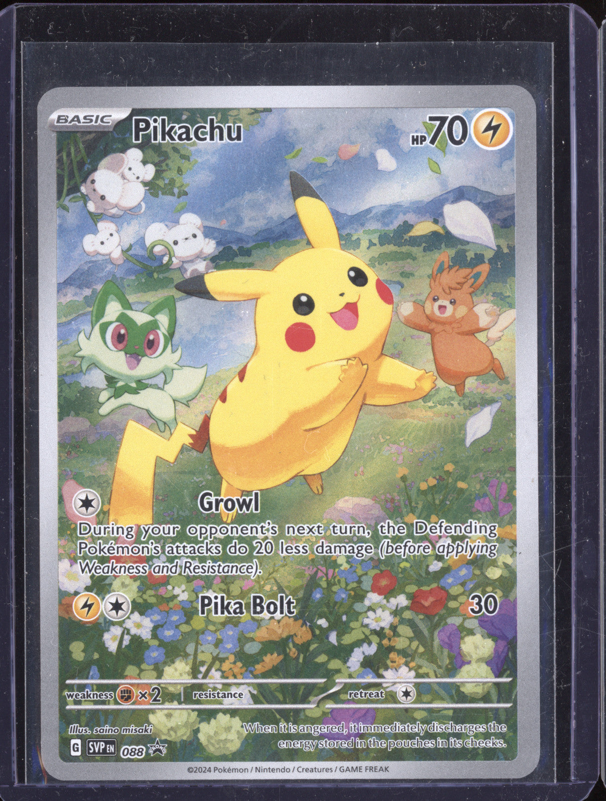 Pikachu 2024 Pokemon Scarlet & Violet Promos 088 Black Star Promo