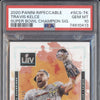 Travis Kelce 2020 Panini Impeccable SCS-TK Super Bowl Champions Signature 11/35 PSA 10