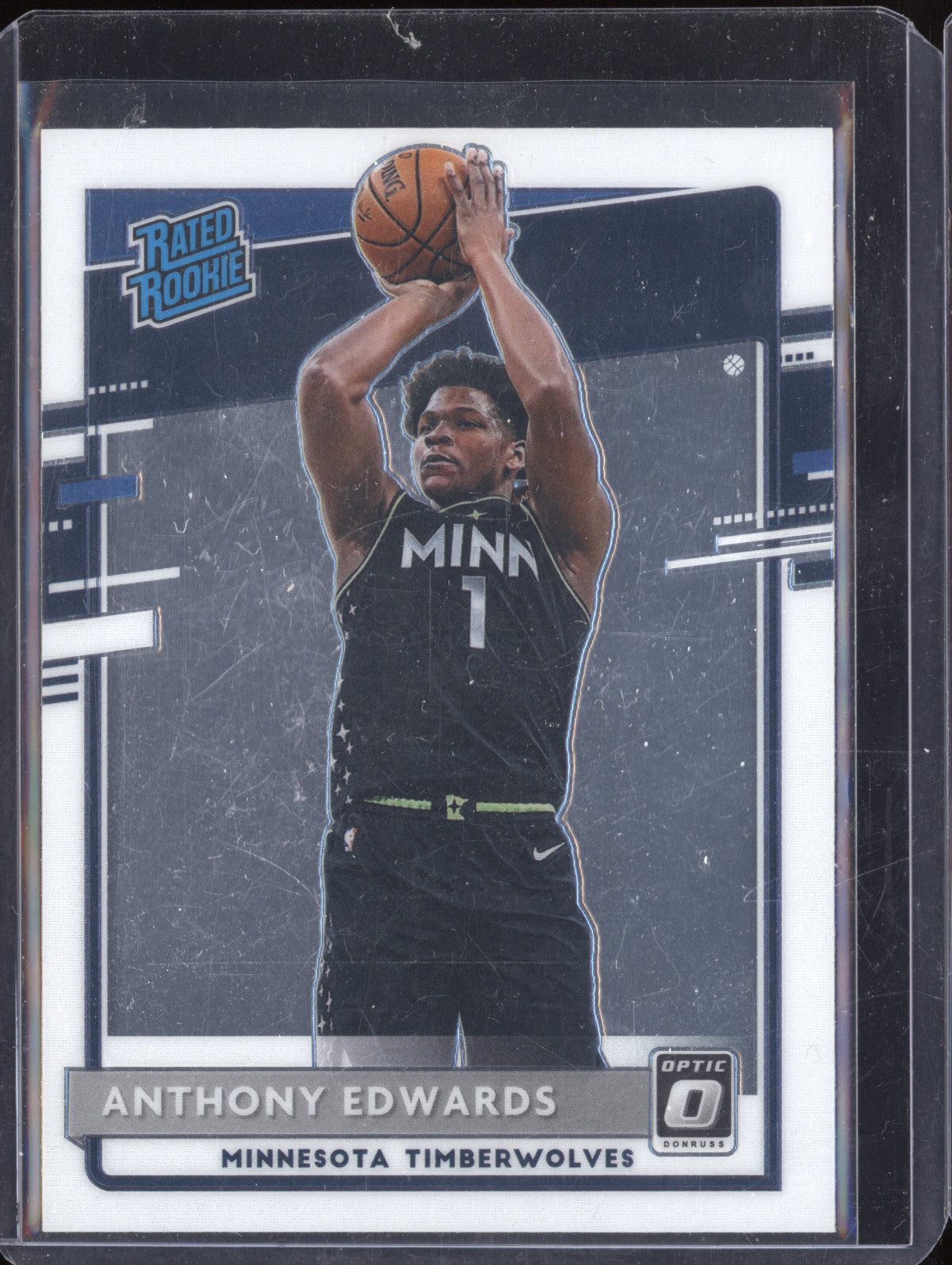 Anthony Edwards 2020-21 Panini Donruss Optic 151 Rated Rookie RC