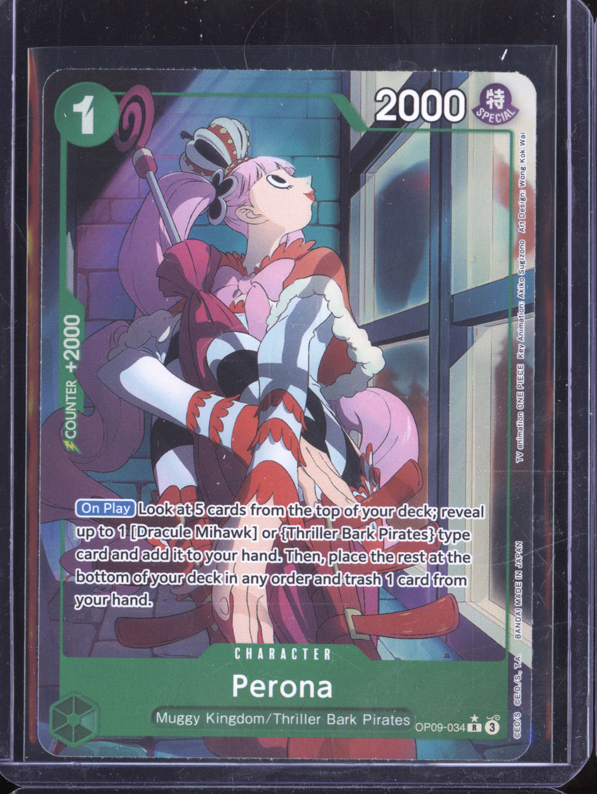 Perona 2024 One Piece Emperors in the New World OP09-034 Rare Alt Art