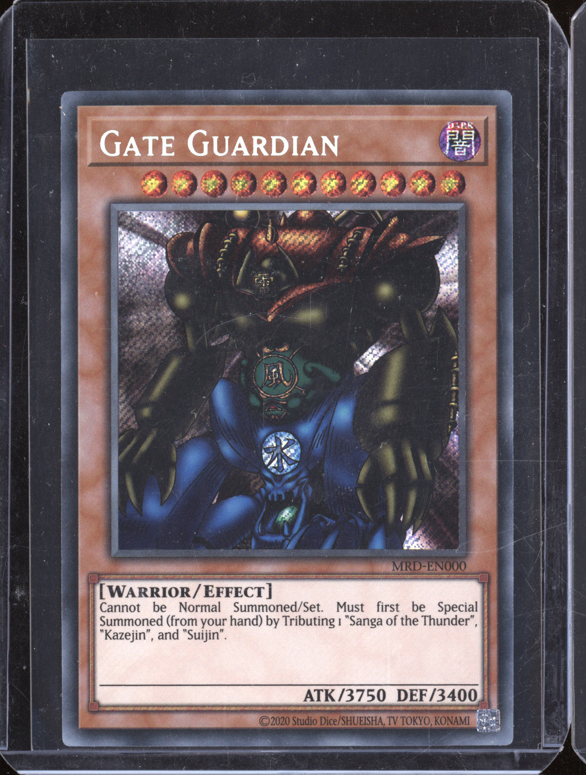 Gate Guardian 2023 Yu-Gi-Oh Metal Raiders 25th Anniversary MRD-EN000 Secret Rare