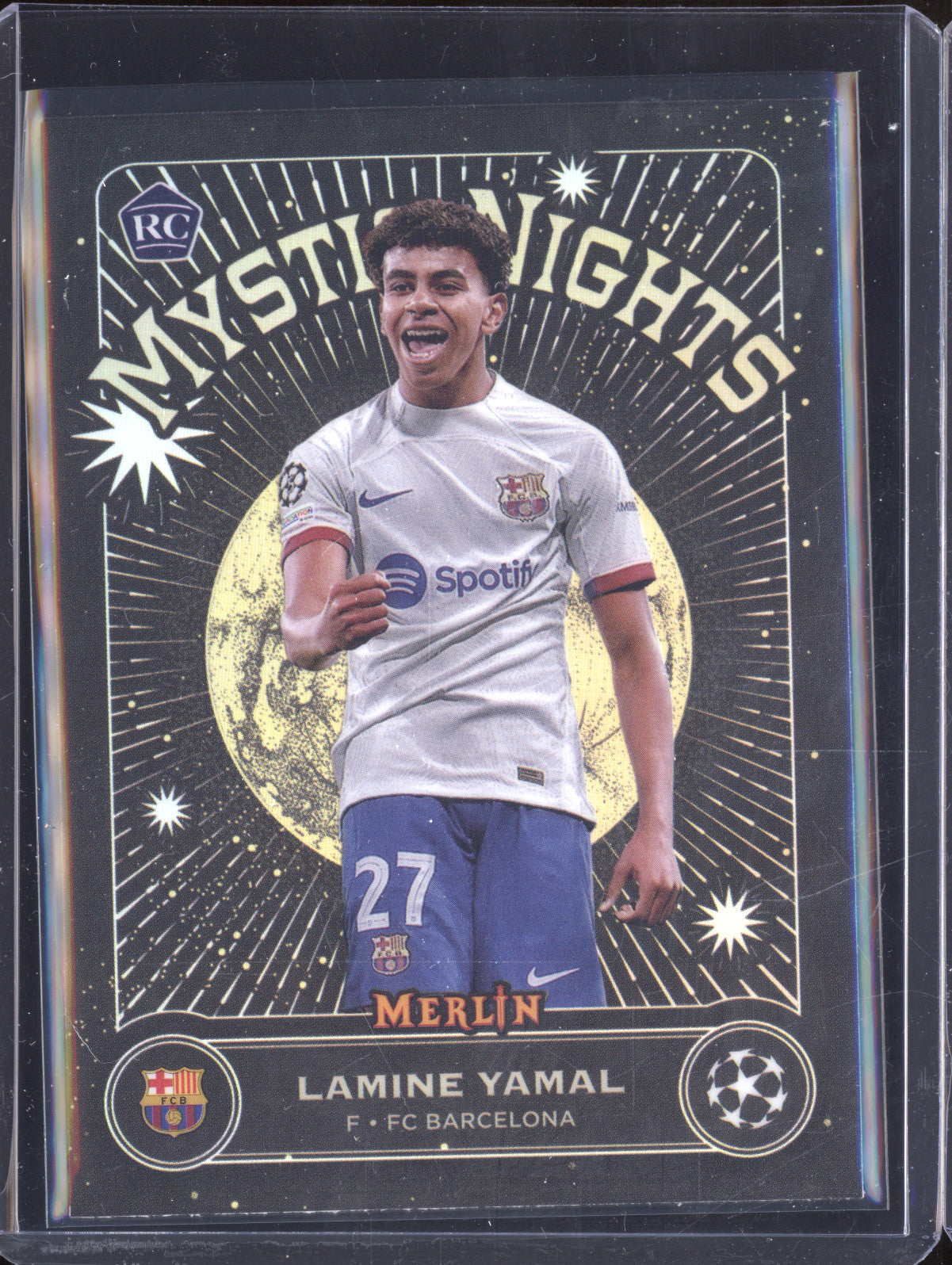 Lamine Yamal 2023-24 Topps Merlin UCC MN-8 Mystic Nights RC