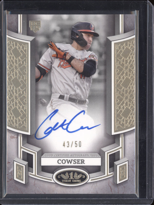 Colton Cowser 2024 Topps Tier One BOA-CC2 Break Out Auto Holo Silver Foil 43/50