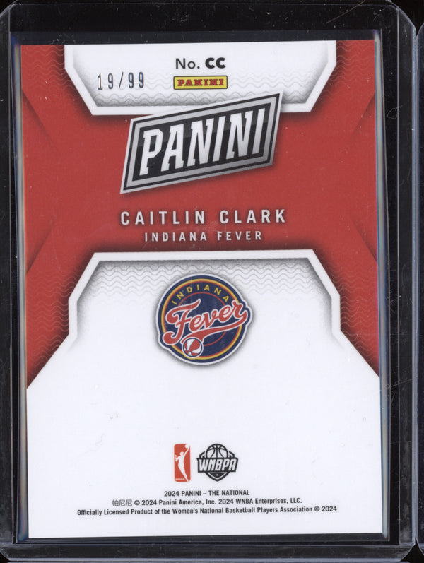 Caitlin Clark 2024 Panini The National CC Splash of Color RC 19/99