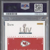 Travis Kelce 2020 Panini Impeccable SCS-TK Super Bowl Champions Signature 11/35 PSA 10