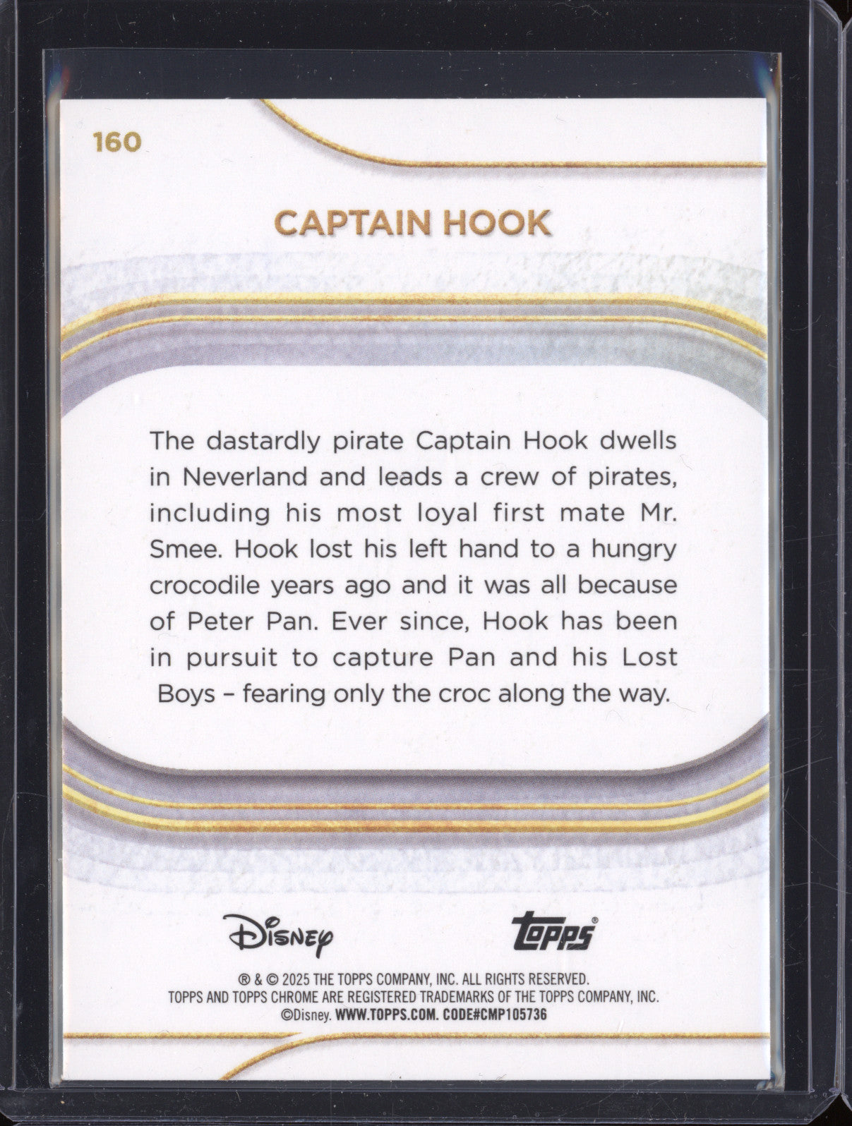 Captain Hook 2025 Topps Chrome Disney 160 Mini Diamond