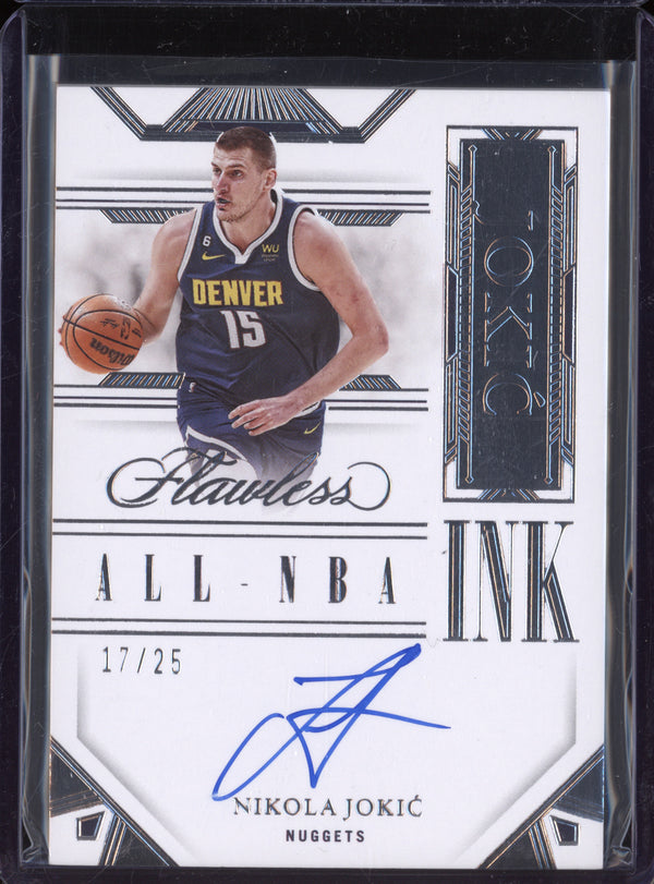 Nikola Jokic 2022-23 Panini Flawless ALL-NKJ All-NBA Ink 17/25