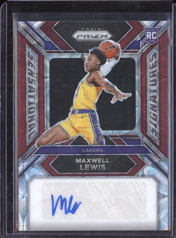 Maxwell Lewis 2023-24 Panini Prizm SS-ML Red Choice Sensational Signatures RC 63/88