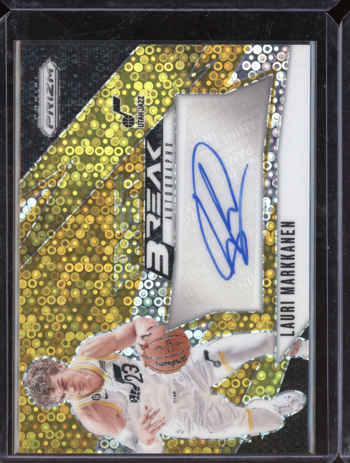 Lauri Markkanen 2024-25 Panini Prizm FB-LMJ Fastbreak Autographs Gold  /10