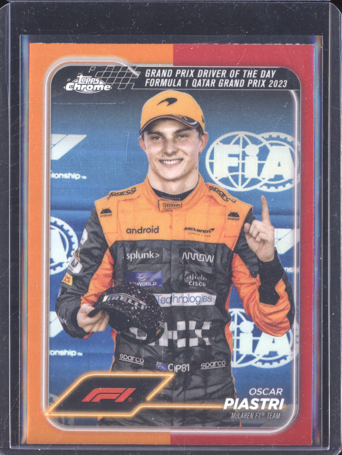 Oscar Piastri 2024 Topps Chrome 175 Orange Red