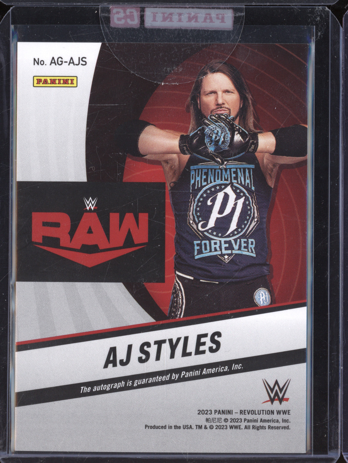 AJ Styles 2023 Panini Revolution AG-AJS Autograph