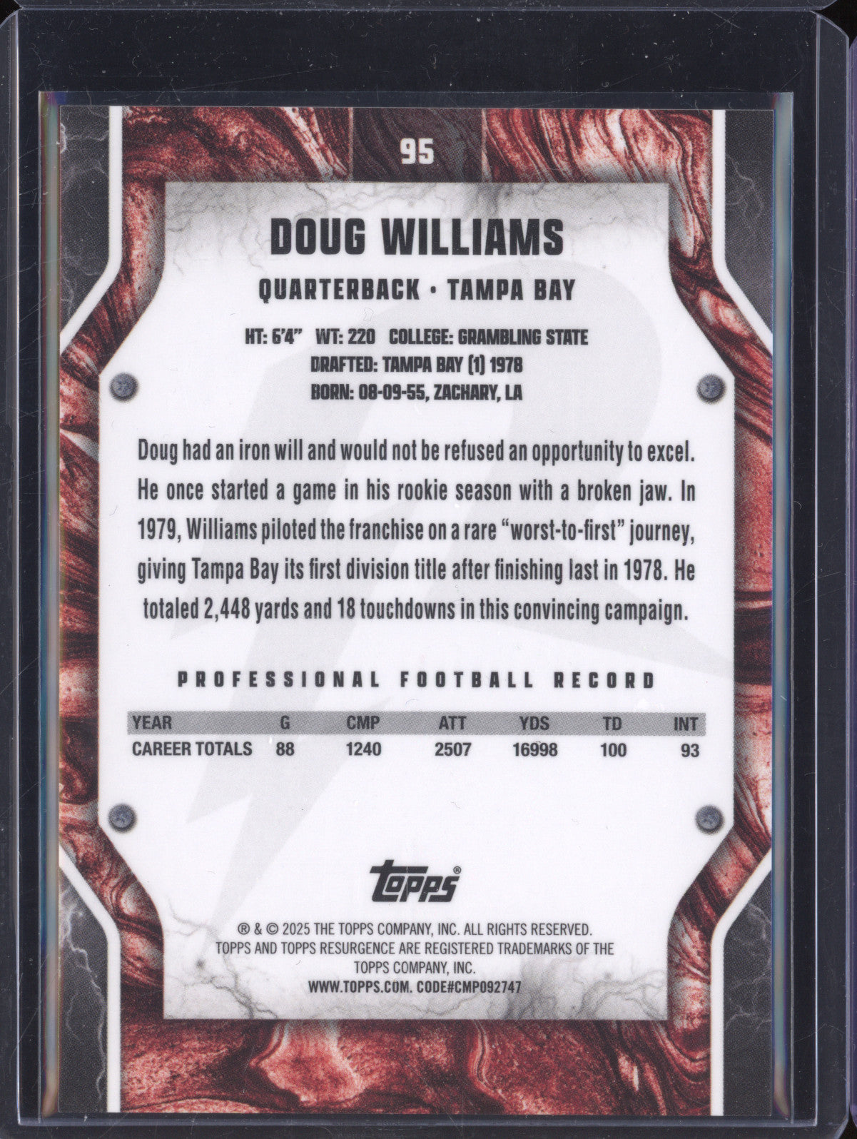 Doug Williams 2024 Topps Resurgence 95 Red Power Surge 3/5