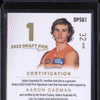 Aaron Cadman 2023 Select Legacy DPSG1 Draft Pick Siganture Gold RC 32/90