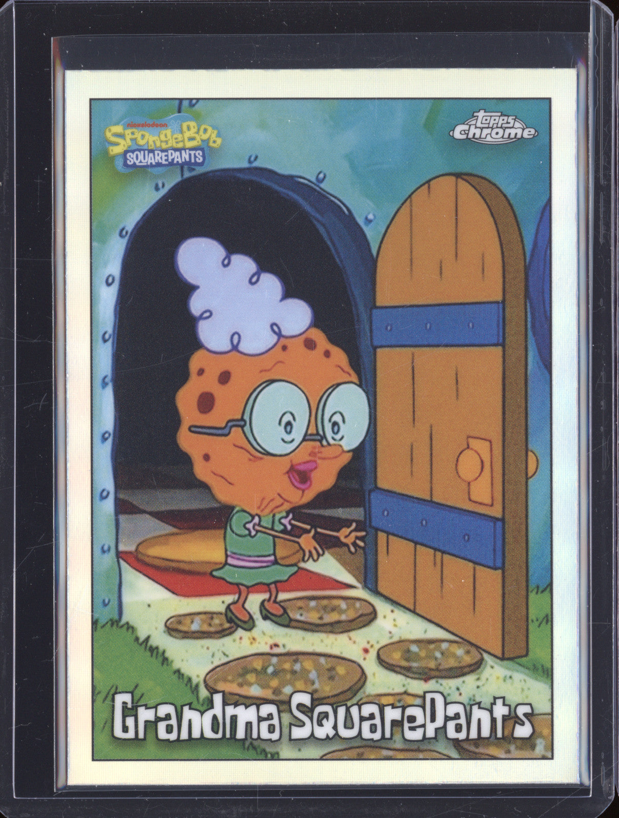 2025 Topps Chrome SpongeBob 25th Anniversary 18 Grandma SquarePants Refractor