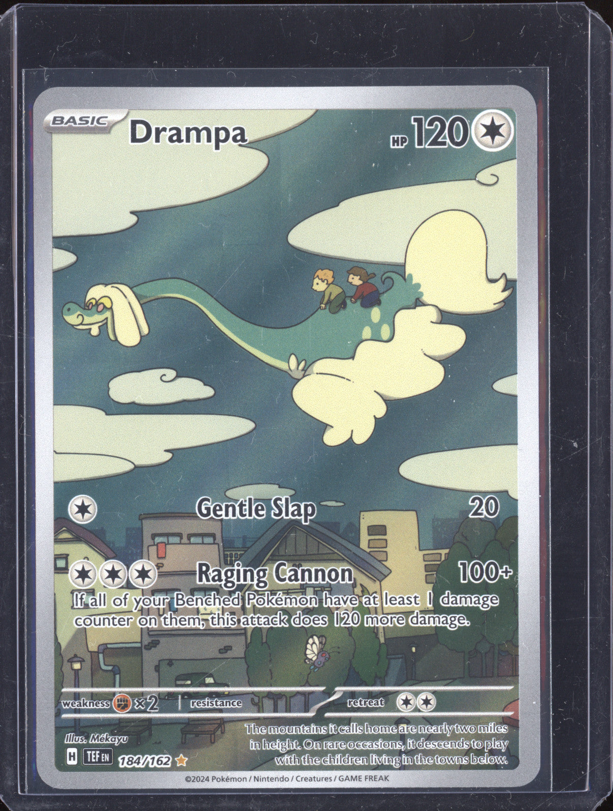 Drampa 2024 Pokemon Temporal Forces 184/162 Illustration Rare