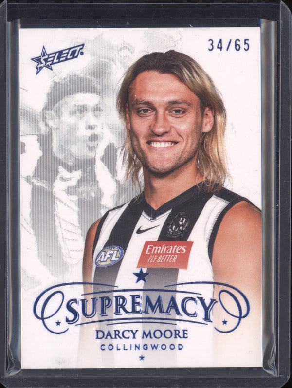 Darcy Moore 2024 Select Supremacy 34 Blue Portraits 34/65