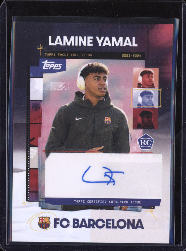 Lamine Yamal 2024 Topps Barcelona Focus 2023-24 SA-LY Snapshot Autograph Card