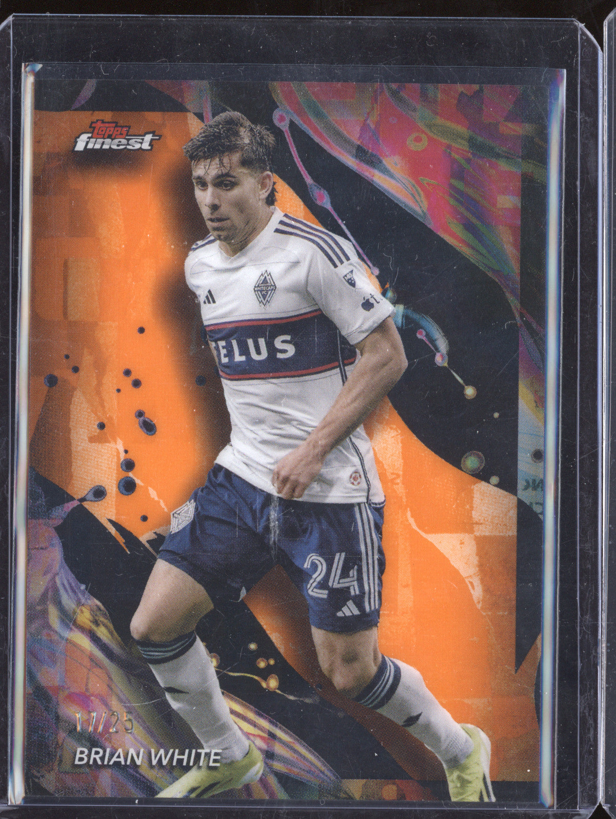 Brian White 2024 Topps Finest MLS 144 Orange Refractor 17/25