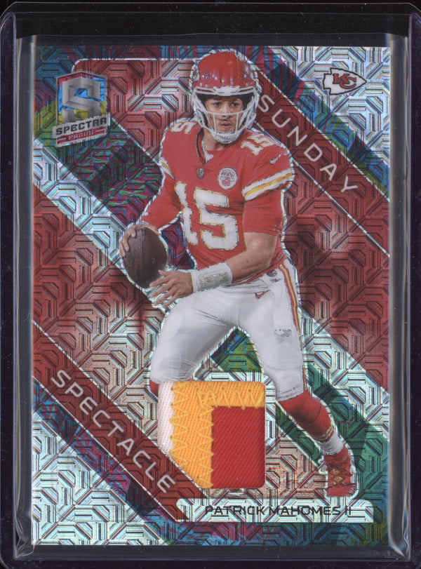 Patrick Mahomes 2023 Panini Spectra SS-PMA Sunday Spectacle Meta 24/25