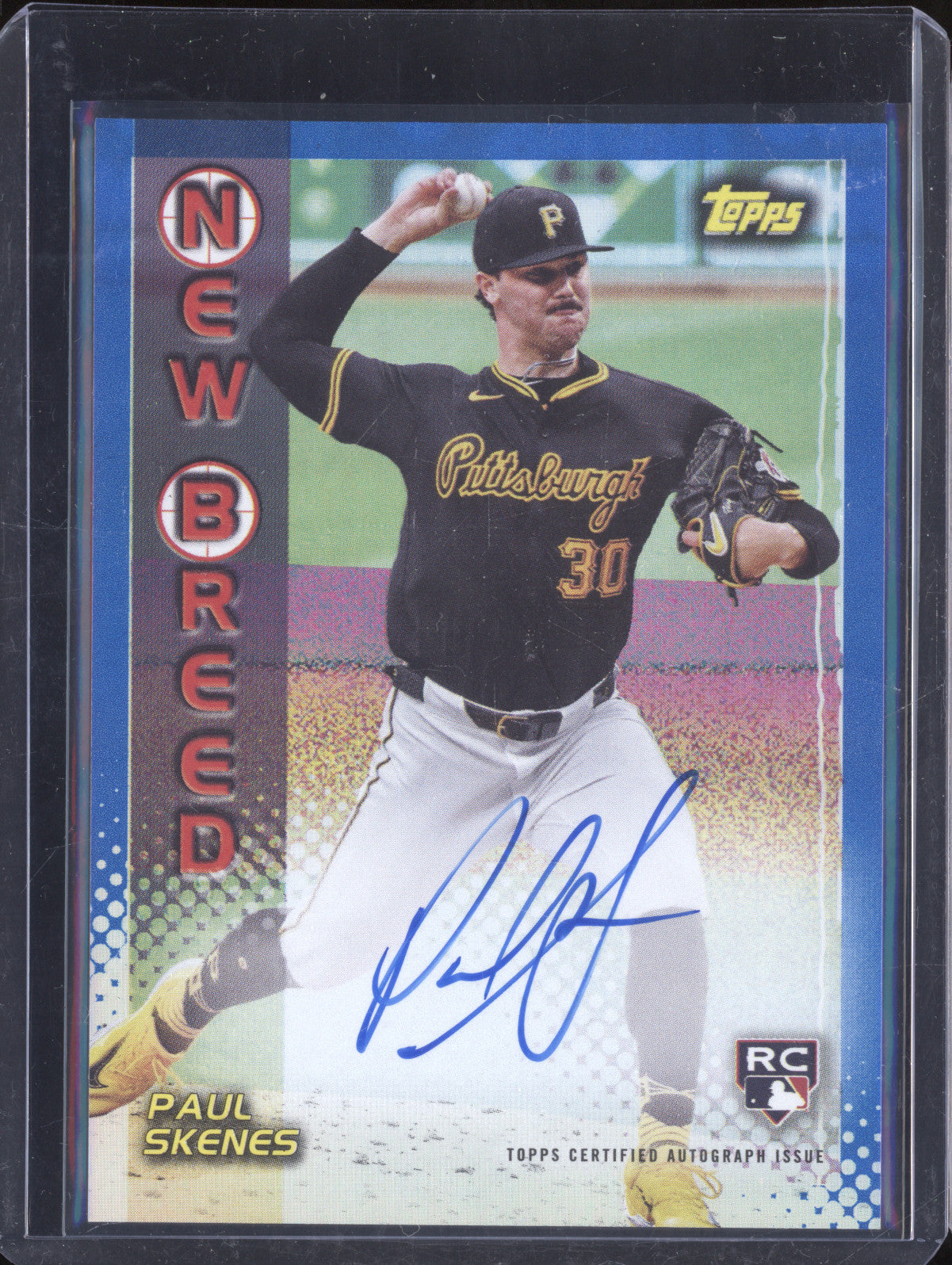 Paul Skenes 2024 Topps Archives 99NBA-PS 1999 New Breed Auto Blue Foil RC 20/25