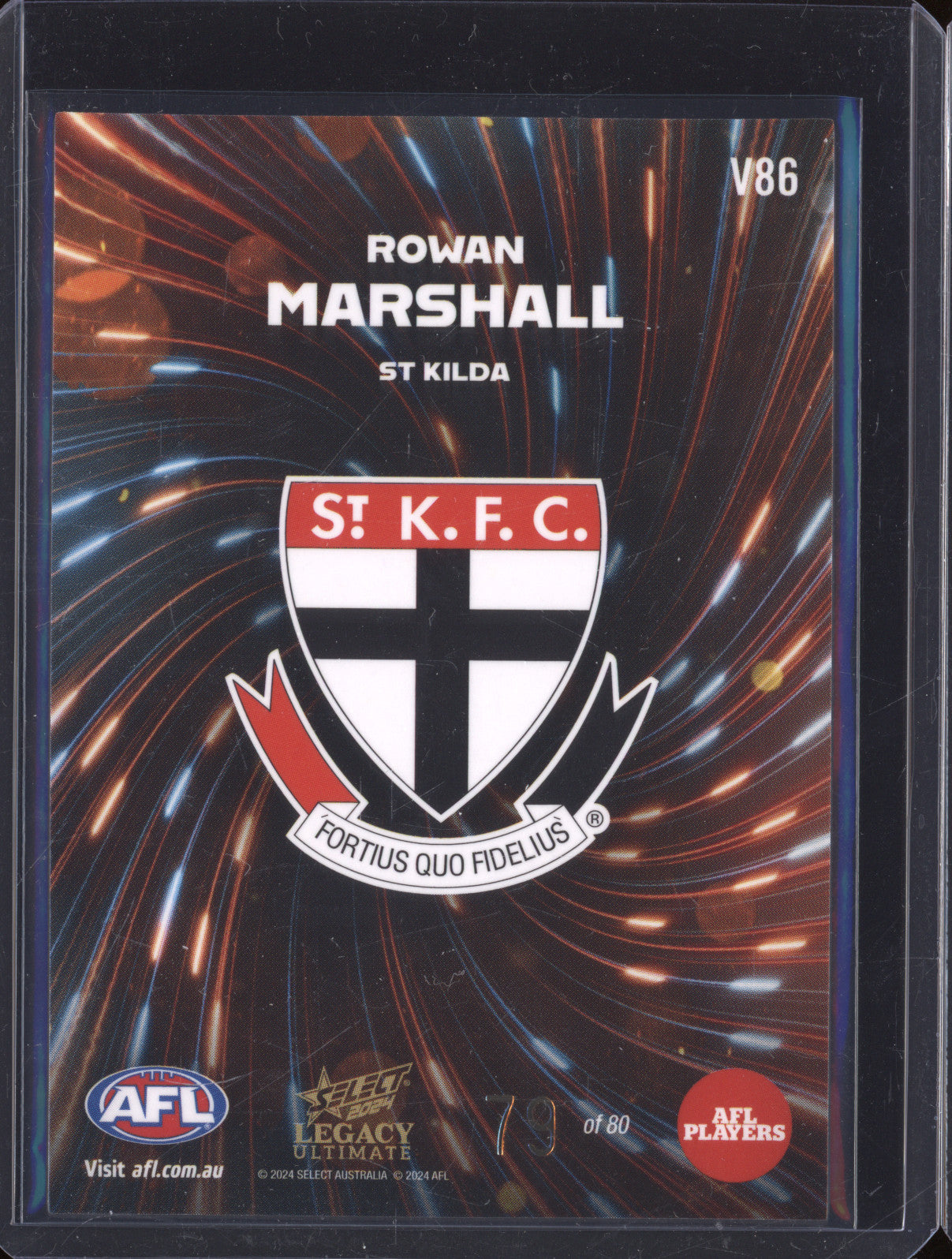 2024 AFL Select Legacy V86 Rowan Marshall Vortex 79/80