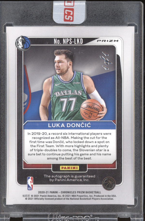 Luka Doncic 2020-21 Panini Chronicles NPS-LKD National Pride Black Auto 1/1