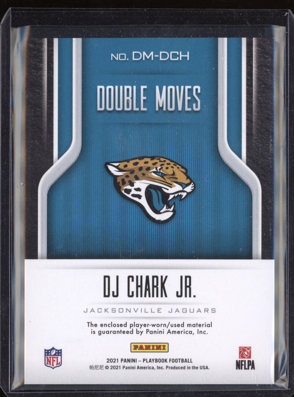 DJ Chark Jr. 2021 Panini Playbook DM-DCH Double Moves Relic 226/299