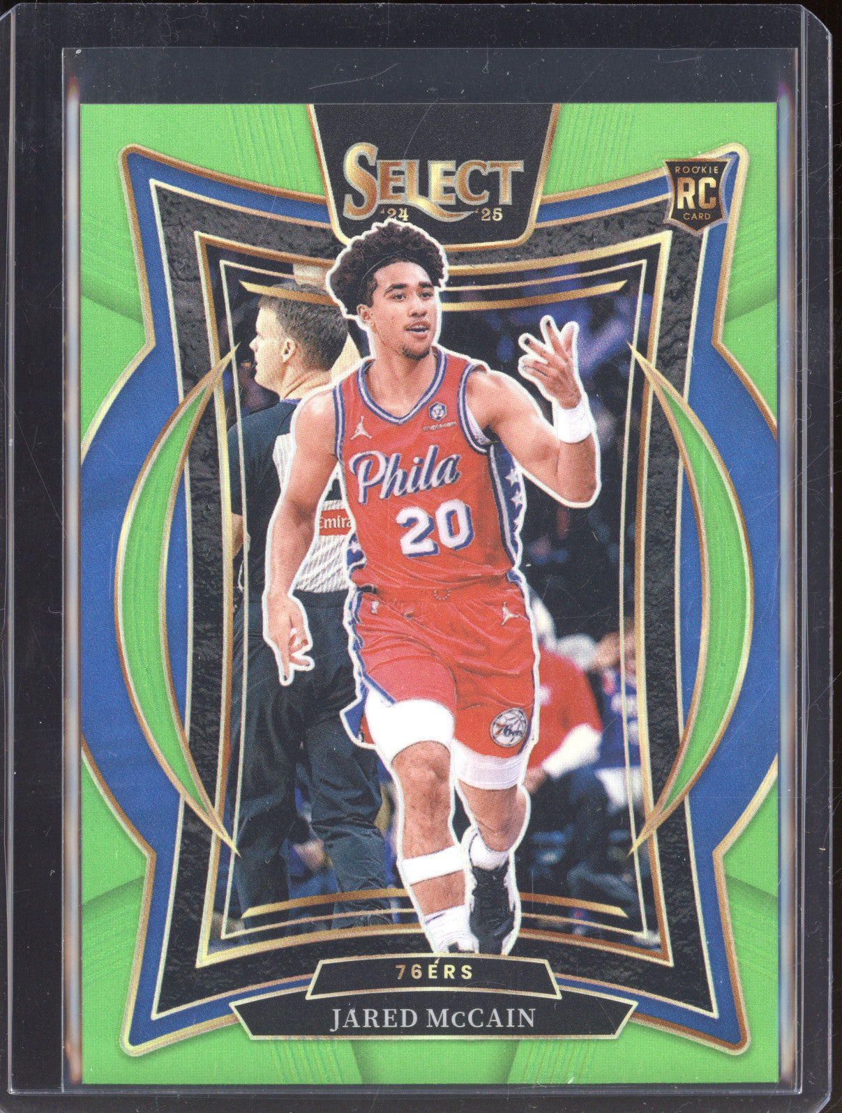 Jared McCain 2024-24 Panini Select 82 Neon Green RC 65/75