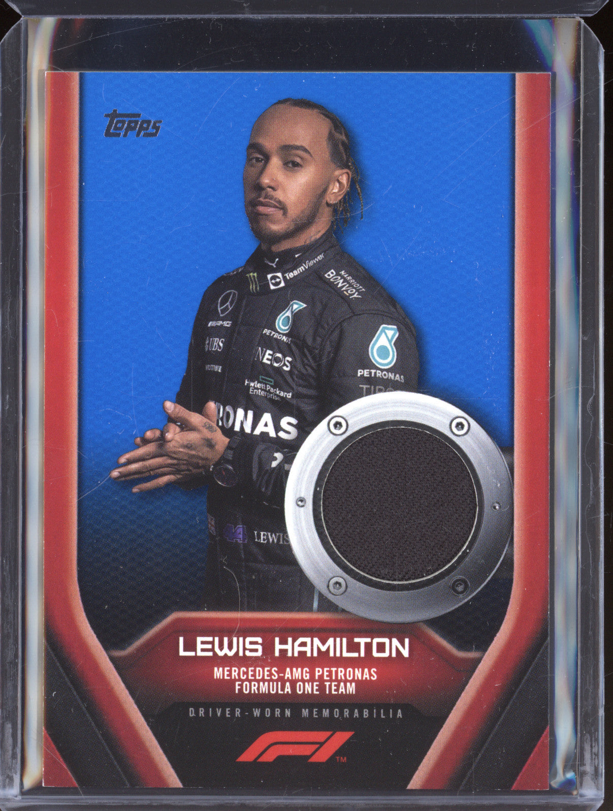 2022 Topps Formula 1 F1RL-LH Lewis Hamilton Driver-Worn Memorabilia 36/99