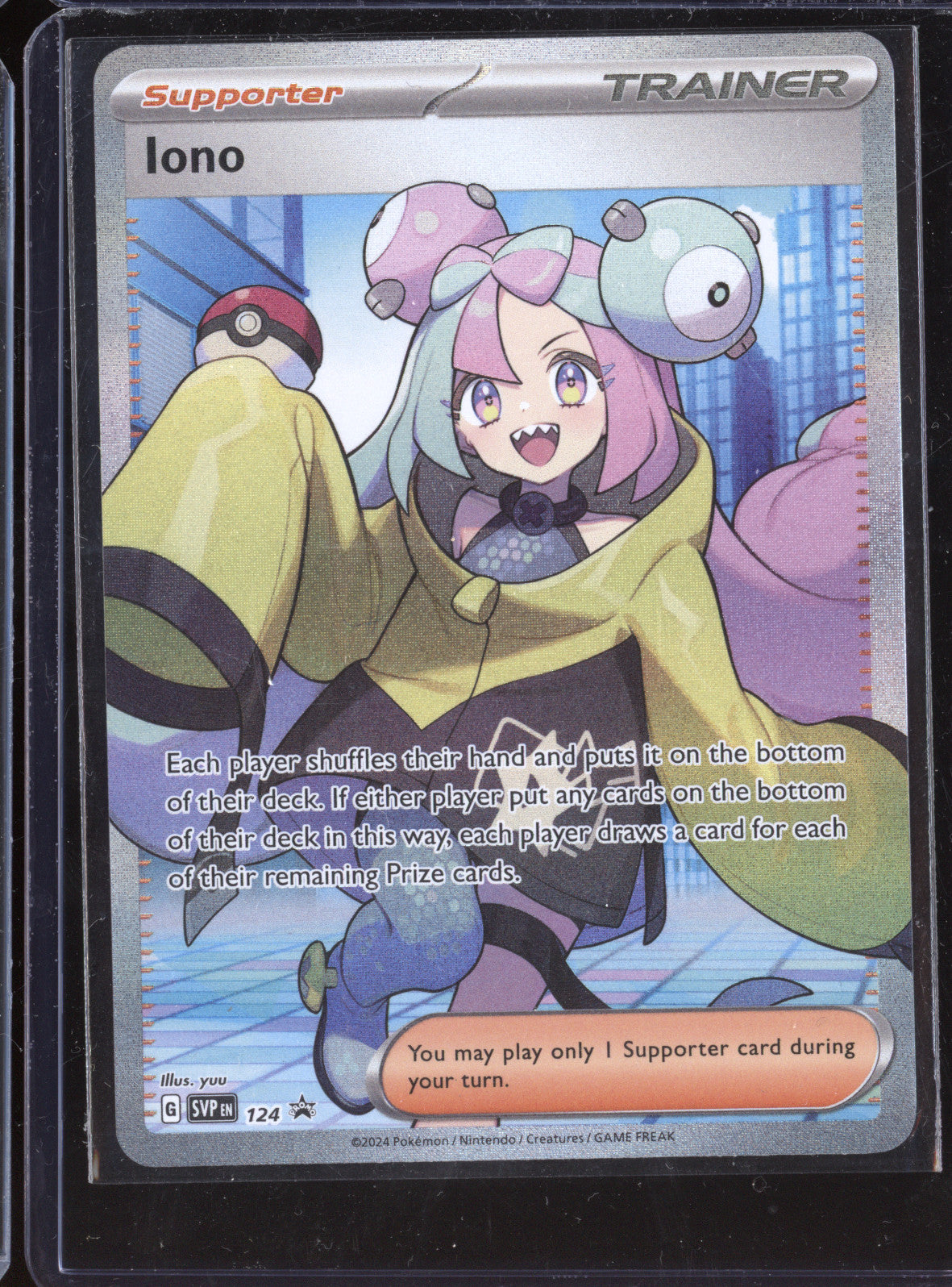 Iono 2024 Pokemon Scalet & Violet Promos 124 Full Art Trainer