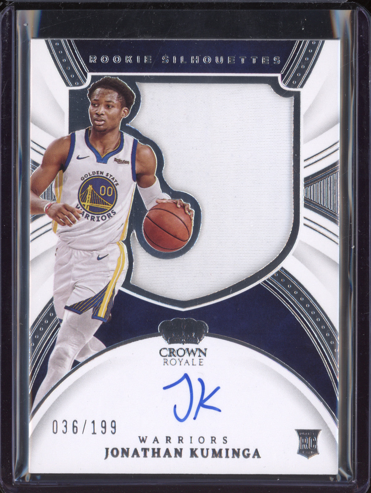 Jonathan Kuminga 2021-22 Panini Crown Royale 136 Rookie Silhouettes RC 36/199