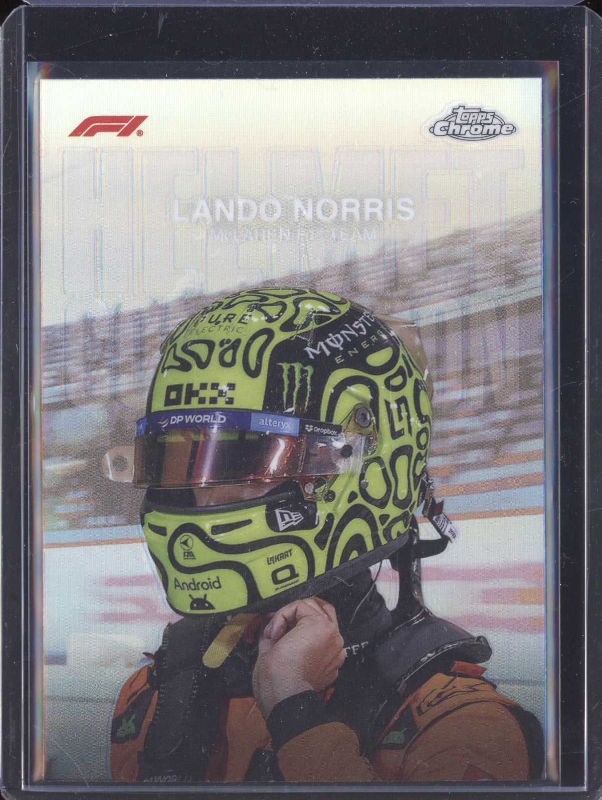Lando Norris 2024 Topps Chrome HC-7 Helmet Collection
