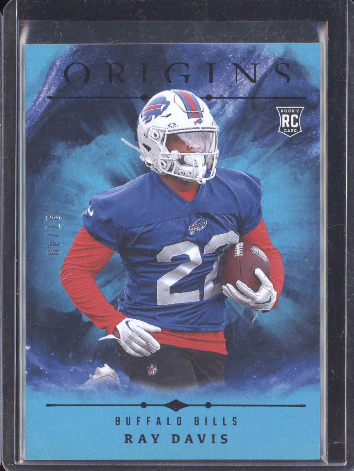 Ray Davis 2024 Panini Origins 131 Holo Turquoise RC 37/49