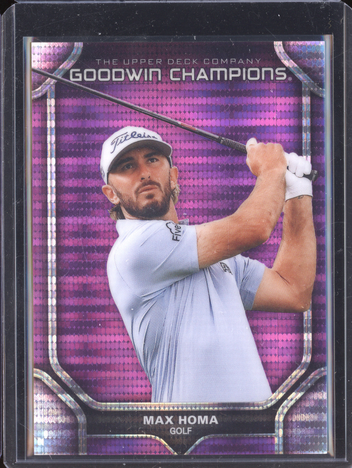 Max Homa 2024 Upper Deck Goodwin Champions P10 Purple Pulsar 21/23