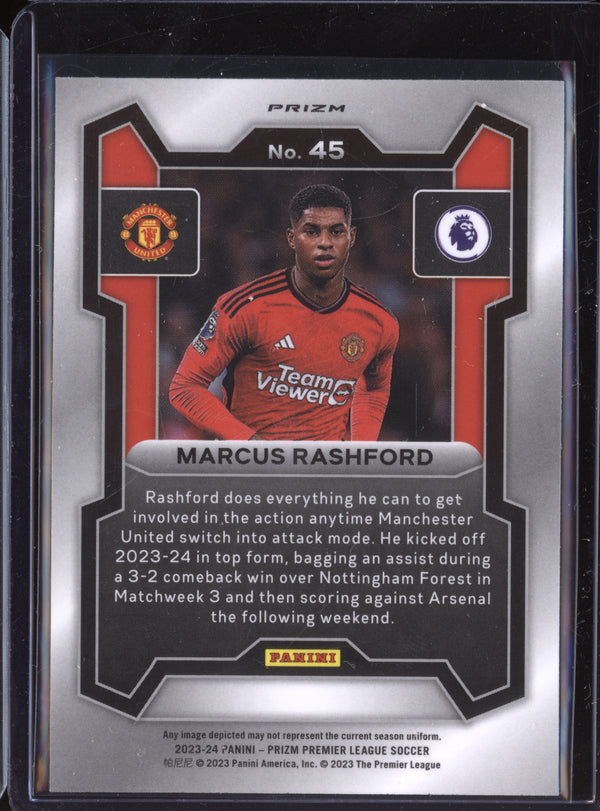 Marcus Rashford 2023-24 Panini Prizm 45 Tiger