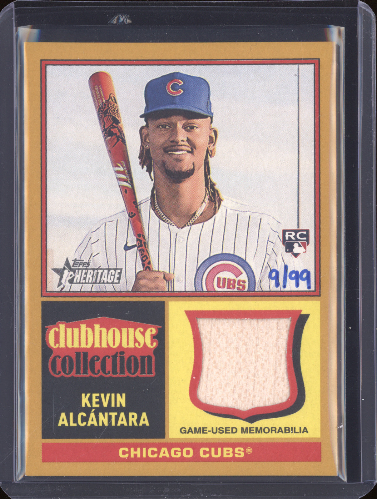 Kevin Alcantara 2025 Topps Heritage CCR-KA Clubhouse Collection Relic /99