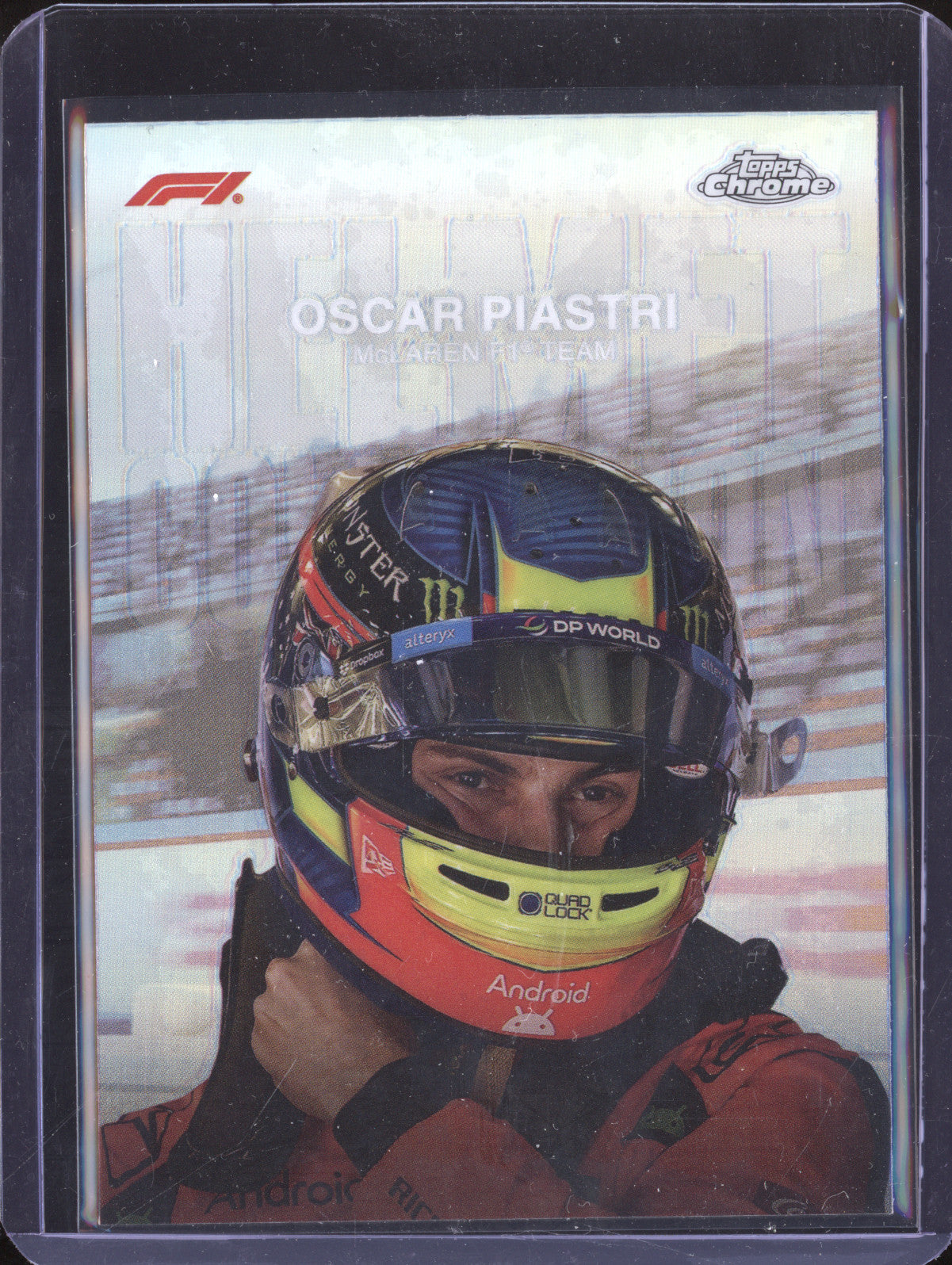 Oscar Piastri 2024 Topps Chrome HC-8 Helmet Collection