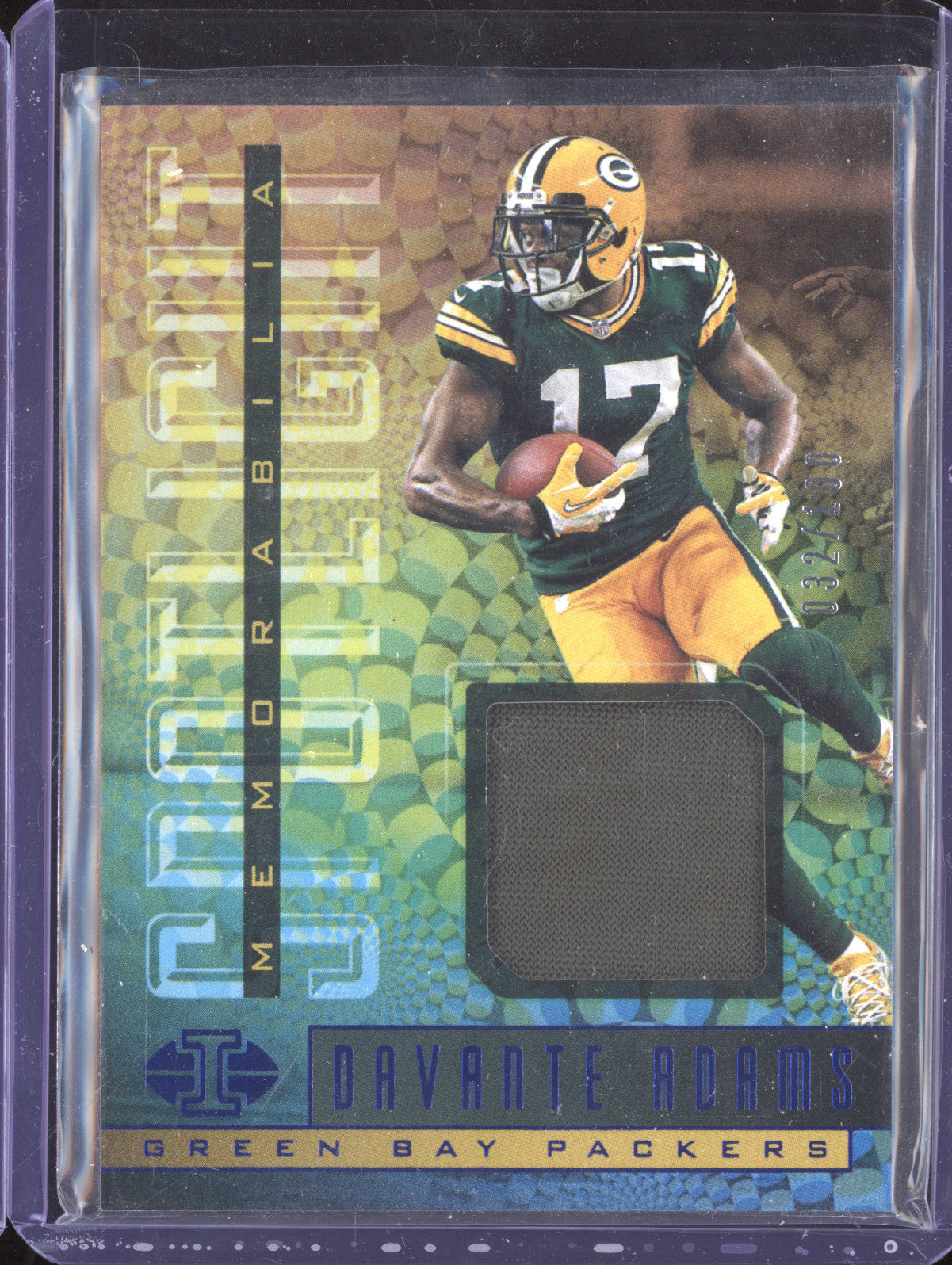 Davante Adams 2017 Panini Illusions SP-DA Spotlight Memorabilia Blue 32/100