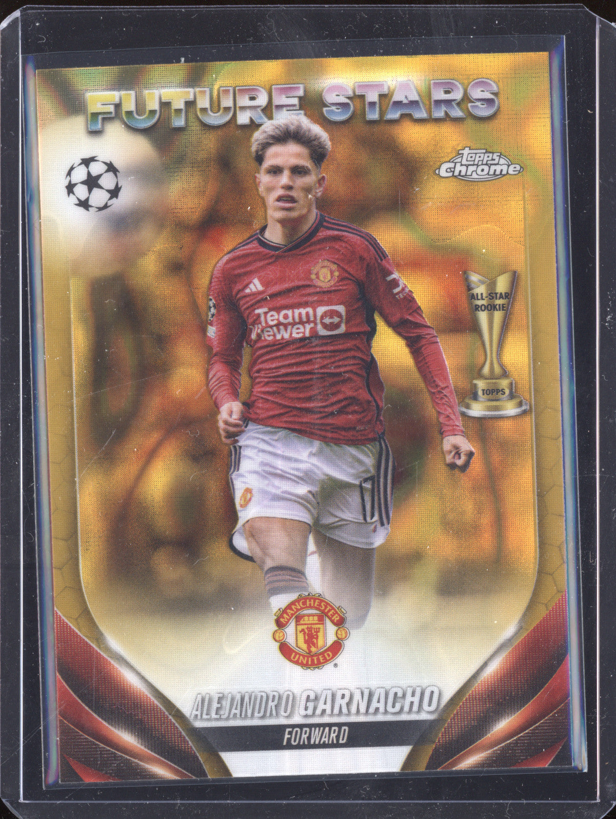Alejandro Garnacho 2023-24 Topps Chrome UCC 115 Gold Lava