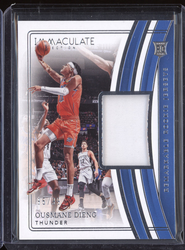 Ousmane Dieng 2022-23 Panini Immaculate RJ-DIG Remarkable Rookie Jerseys RC 85/99