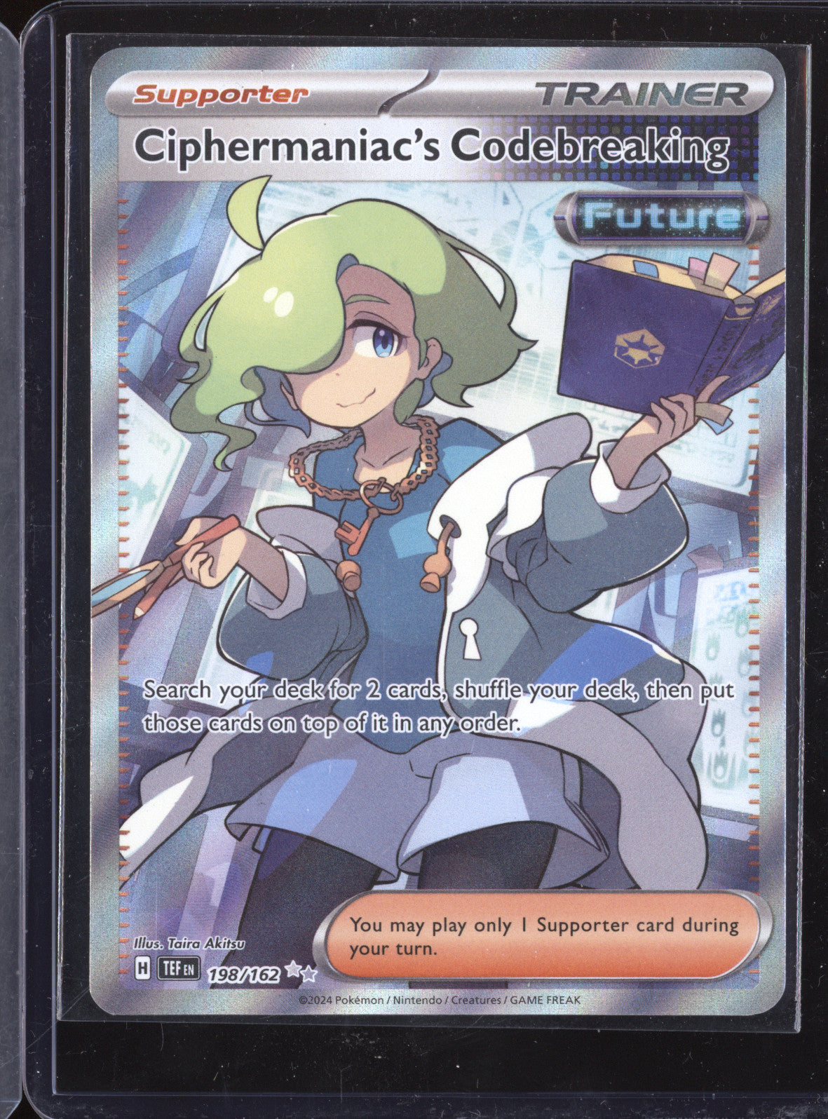 Ciphermania's Codebreakin 2024 Pokemon Temporal Forces 198/162 Full Art Trainer