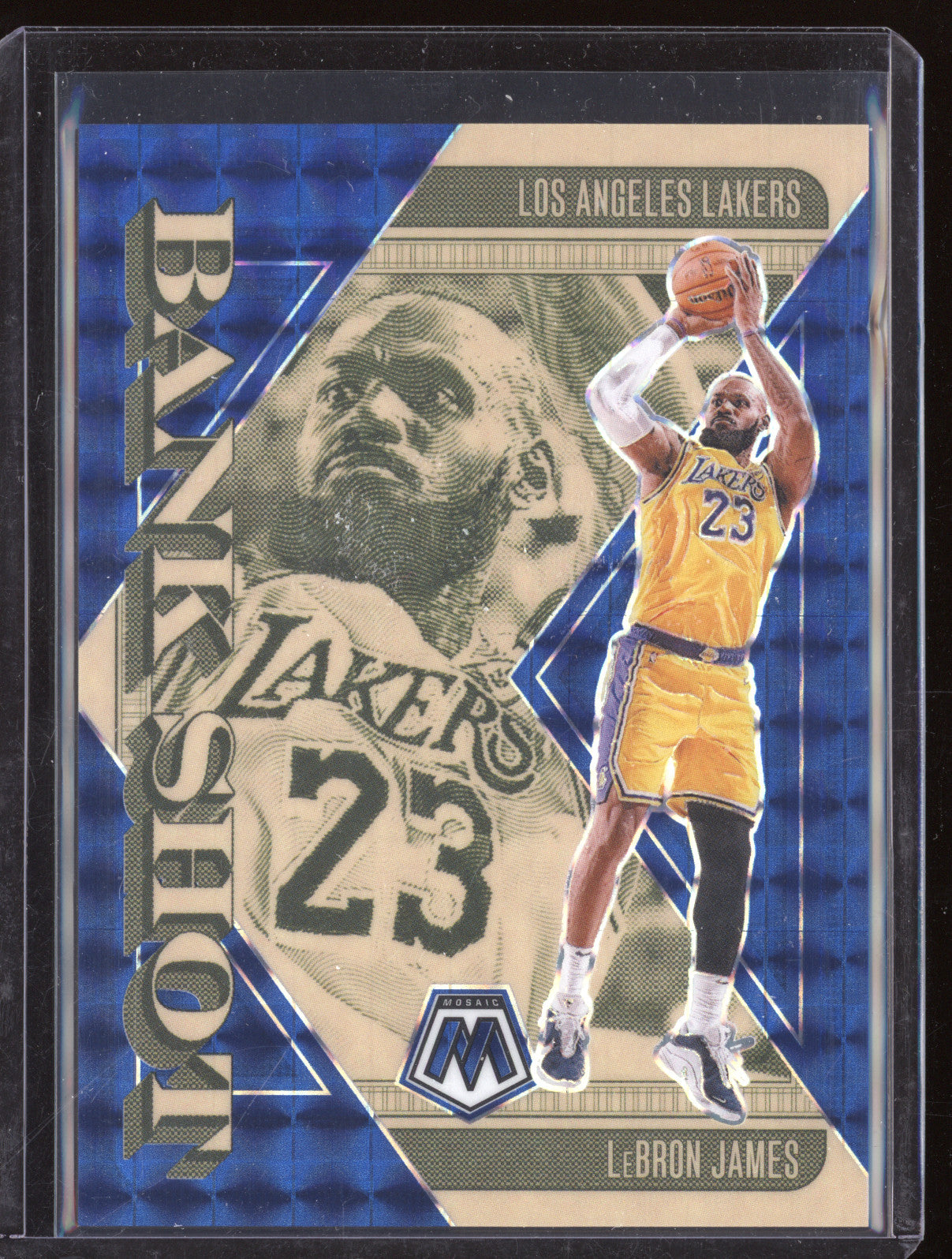 Lebron James  Panini Mosaic 18 Bank Shot Mosaic Blue 196/199