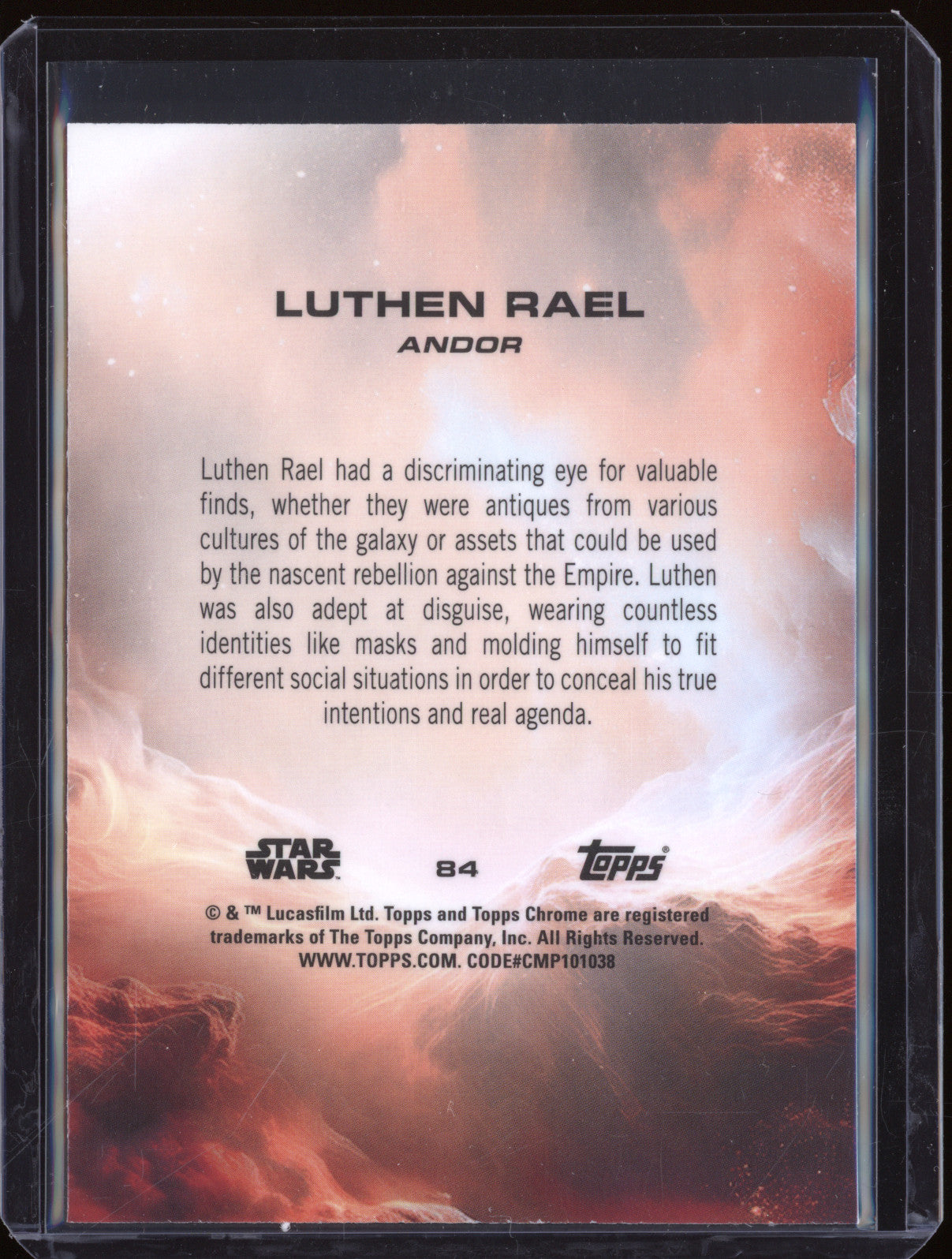 Luthen Rael  Topps Chrome 84 Blue Pulsar