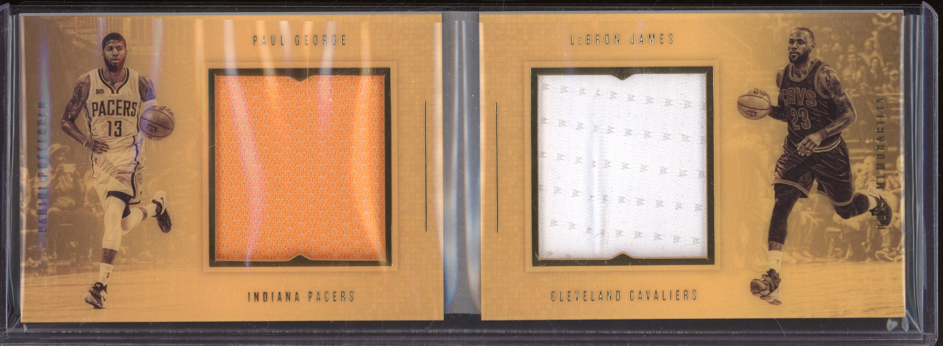 George LeBron 2016-17 Panini Preferred 9 Dual Memorabilia Booklet 49/149